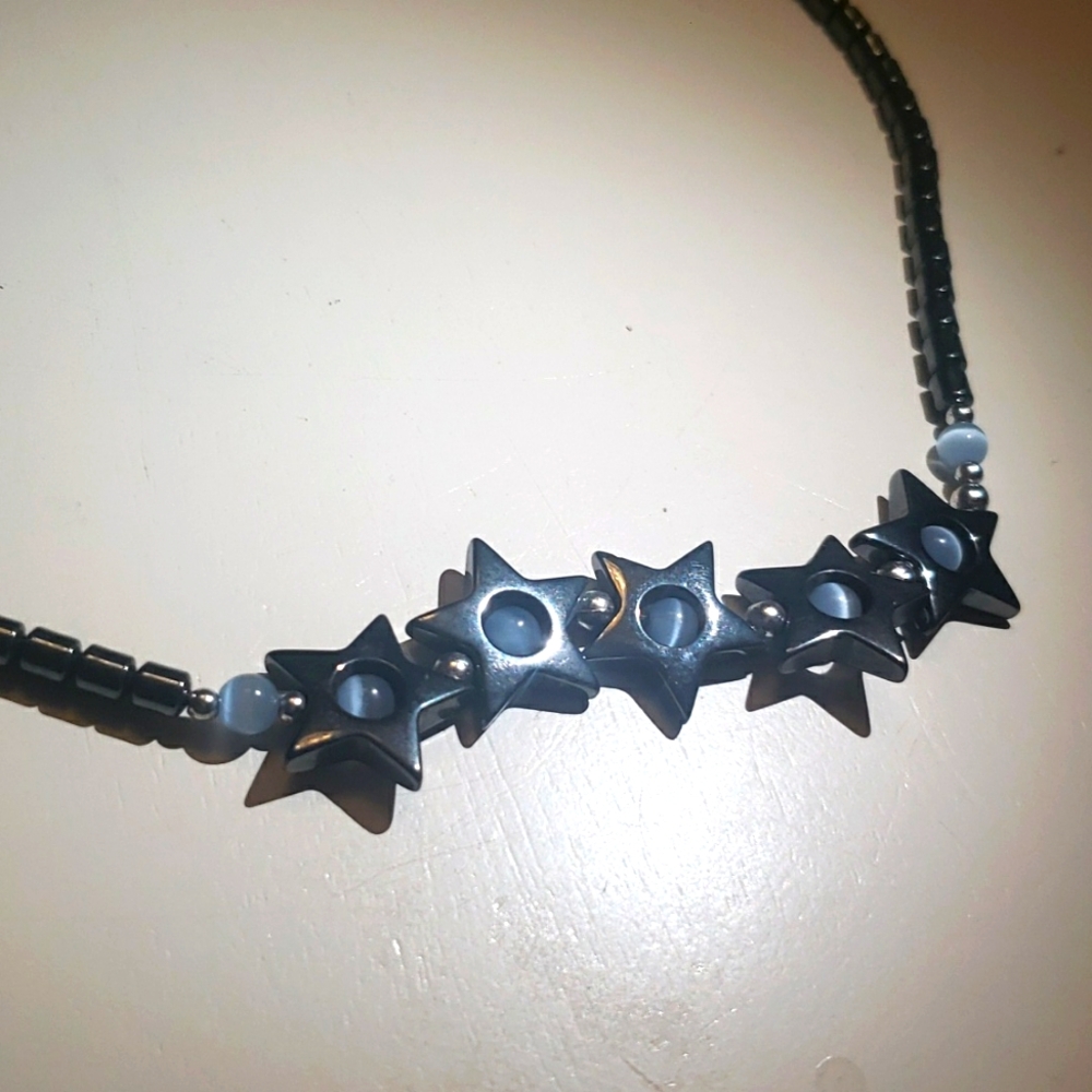 $5 Sale! Star Necklace Magnetic Blue Beaded